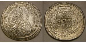 BRANDENBURG ANSBACH (German Margravate) 1/6 Thaler 1676 - Silver - XF- - 2625 *