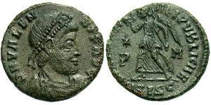 1 Follis /  AE3 拜占庭帝国 青铜 瓦伦斯