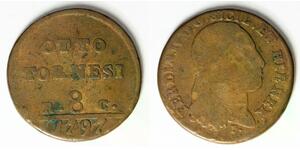 NAPLES & SICILY 8 Tornesi 1797 P/R. C. - Copper - Ferdinand IV. 1st reign - 3751