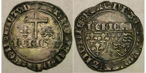 FRANCE Blanc ND (1422-) - Silver 0.399 - Henri VI. - VF/XF - 3619 *