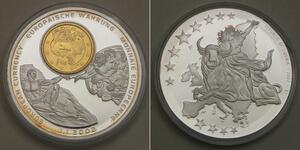 LIBERIA 1 Dollar 2002 Proof - Silver plated Cu - European Currency / Austria *
