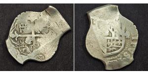  
  1622, Mexico, Philip III/IV?. Spanish Colonial Silver 4 Reales Cob Coin. VF+  Reference: KM-37.2. Mint Place: Mexico (oM)  Denomination: Cob of 4 Reales  Mint Period: 1607-1621 (if Philip III ...