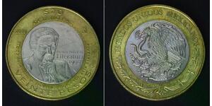 MEXICO 20 Pesos 2010 - Bi_Metallic - Octavio Paz - aUNC - 4391