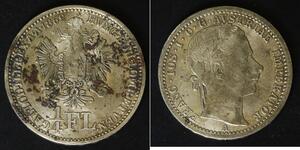 AUSTRIA 1/4 Florin 1862 A - Silver 0.520 - Franz Joseph I. - VF - 3754