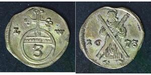 BRUNSWICK LUNEBURG CALENBERG 3 Pfennig 1673 LW - Silver - VF - 3045