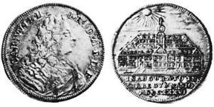 1/4 Thaler Principality of Ansbach (1398–1792) Silver Charles William Frederick, Margrave of Brandenburg-Ansbach (1712 – 1757)