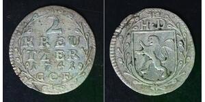 HESSE DARMSTADT (German State) 2 Kreuzer 1741 GCF - Billon - Ludwig VIII. - 2346