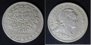 CAPE VERDE (Portuguese Colony) 50 Centavos 1930 - Nickel/Bronze - 1579