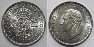 1 Florin Vereinigtes Königreich Silber Georg VI (1895-1952)