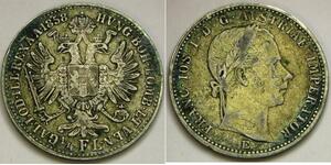 AUSTRIA 1/4 Florin 1858 E - Silver 0.52 - Franz Joseph I. - VF+ - 2863 *