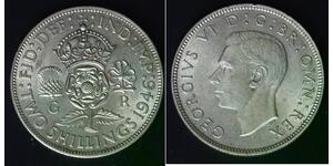 GREAT BRITAIN 1 Florin (Two Shillings) 1946 - Silver 0.500 - George VI. - 3933