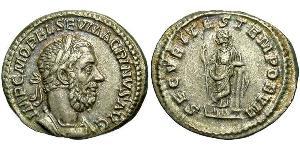 1 Денарій Римська імперія (27BC-395) Срібло Макрін (165-218)