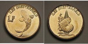 CHESTERFIELD ISLANDS (New Caledonia / France) 1 Franc 2015 - Brass - aUNC -3452*