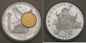 LIBERIA 1 Dollar 2002 Proof - Silver pl. Cu - European Currency / Netherlands *