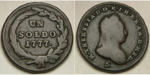 MILAN / MILANO (Italian Duchy) 1 Soldo 1777 S - Maria Theresa - VF- - 1976 *