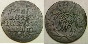 SOUTH PRUSSIA 1/2 Grossus 1797 - Copper - Friedrich Wilhelm II. - VF- - 2713 *