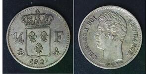 1/4 Franc Francia Argento 