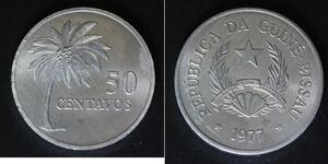 GUINEA BISSAU 50 Centavos 1977 - Aluminum - F.A.O. - aUNC - 2291