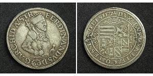  
  
  
 1572, Archduke Ferdinand II. Silver Gulden Thaler (60 Kreuzer) Coin. Hall mint! 
  
 Mint Year: 1572 State: Holy Roman Empire Mint Place: Hall (Tyrol, Austria) Reference: Davenport 54/52 ...