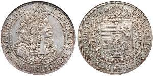 1 Thaler Sacro Imperio Romano (962-1806) Plata Leopoldo I de Habsburgo(1640-1705)