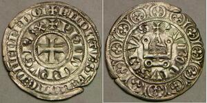 FRANCE Maille Blanche ND (1296-1314) - Silver 0.958 - Philippe IV - VF/XF -3615*