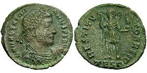  AE3 / 1 Фоллис Римская империя (27BC-395) Бронза Валентиниан I (321-375)