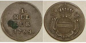 AUSTRIA (Empire) 1 Heller 1768 - Copper - Maria Theresa - XF - 4117 *