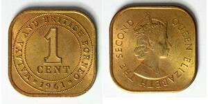 MALAYA AND BRITISH BORNEO 1 Cents 1961 - Bronze - Elizabeth II. - XF/aUNC - 4631