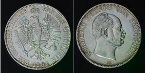 PRUSSIA (German State) 1 Thaler 1862 A - Silver 0.900 - Wilhelm I. - XF - 4204