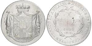 1806,Anhalt-Bernburg. Alexius Friedrich Christian 1796-1834. Taler 1806. Jaeger 51 a, Thun 1, AKS 2, Kahnt 2. Gereinigt. Prägeschwäche, Schrötlingsfehler, sehr schön