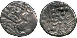 ANCIENT BRITISH COINS, Durotriges (mid 1st Century BC – mid 1st Century AD), Silver Stater, crude head right, rev crude horse with pellets and symbols, 4.58g (VA 1235; S 366). Flan flaw each side ...