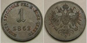 LOMBARDY VENETIA 1 Soldo 1862 V - Copper - Franz Joseph I. - aUNC - 2042 *