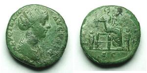 
          
           
             
              LUCILLA AE SESTERTIUS 
           
           
             
              Description: 
              
              Date: C, 164-182 AD 
     ...