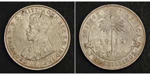  
 
   1918, British West Africa, George V. Beautiful Silver 2 Shillings Coin. XF-AU!  Mint Date: 1918  References: KM-13.  Denomination: 2 Shillings   Mint Place: Royal mint, London (UK)   Condi ...