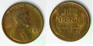 USA 1 Cent 1913 D - Bronze - XF/aUNC - 1200