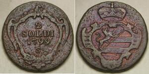 GORIZIA / GORZ / GORICA (Italy) 2 Soldi 1799 S - Franz II. - VF+ - 1978 *