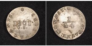  
  
 1801, Munster (Bishopric), Sede Vacante. Silver 1/24 Thaler Coin. AU-UNC! 
  
 Mint Year: 1801 Mint Place: Munster References: KM-1801 ($165 in UNC / $225 in BU!) Condition: Minimal planche ...