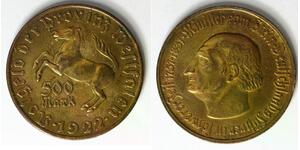 WESTPHALIA 500 Mark 1922 - Tombac - Notgeld - aUNC - 2805