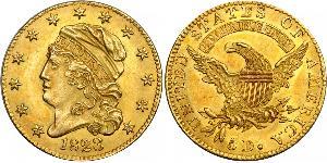  1823 BD-1 Rarity 4+. PCGS graded MS-63. CAC Approved. Well struck on a problem free planchet in greenish color gold. The lustrous surfaces exhibit natural mint bloom and hues of antique golden-r ...