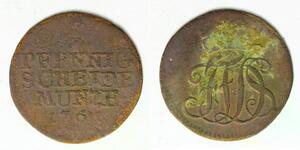 SAXE COBURG SAALFELD 1 Pfennig 1761 - Copper - Franz Josias - 2760
