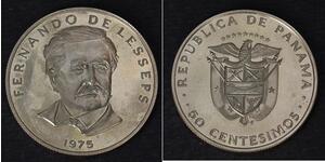 50 Centesimo 巴拿马 镍/銅 斐迪南·德·雷赛布 (1805 - 1894)