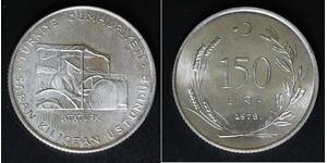TURKEY 150 Lira 1978 - Silver 0.800 - F.A.O. - aUNC - 2193