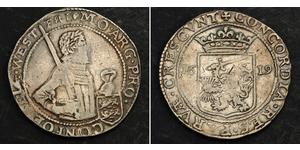  
  1619, Netherlands, West Friesland. Large Silver Rijks Daalder (Thaler) Coin. VF+  Mint Year: 1619  Mint Place: Dordrecht (rose)  Denomination: Daalder (Rijks)   Reference: Davenport 4842, KM- ...