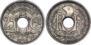 25 Centime French Third Republic (1870-1940)  Copper/Nickel 