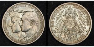  
  1910, Saxe-Weimar-Eisenach.  Silver 3 Mark 