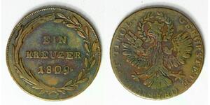 TYROL 1 Kreuzer 1809 - Copper - Maximilian Joseph I. Bavaria - VF - 418