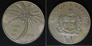 SAMOA 1 Tala 1980 - Copper/Nickel - F.A.O. - aUNC - 2280