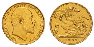 GRAN BRETAGNA - EDOARDO VII (1901-1910) Mezza Sovrana 1902 