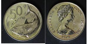 COOK ISLANDS 50 Cents 1979 - Copper/Nickel - Elizabeth II. - F.A.O. - 2341