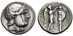 COINS OF THE GREEK WORLD SELEUCID KINGDOM Seleucos I Nicator, 312-280. Tetradrachm c. 305/294, Susa. Head of Seleucus I to r., wearing helmet covered with panther skin and adorned with bull’s ear ...